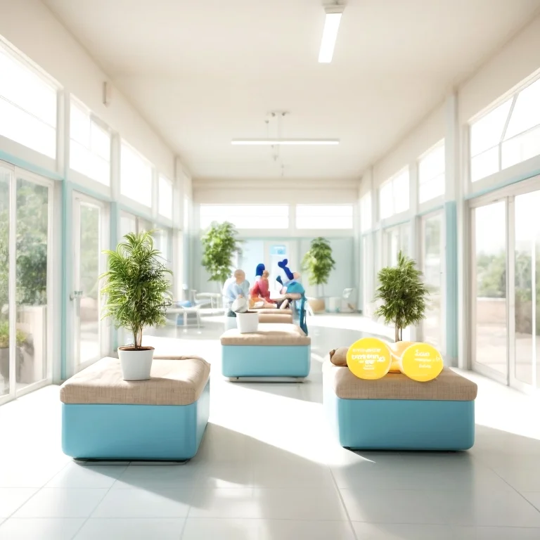 Seniorin nimmt an einer geführten Gymnastikstunde teil